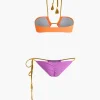 Contrast Tie Halter Bikini Set>MICAS Online