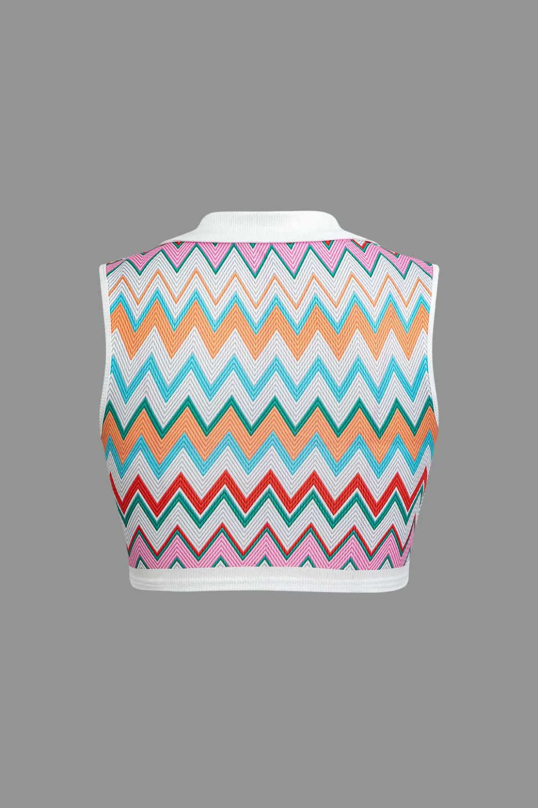 Contrast V-neck Crop Knit Tank Top And Split Maxi Skirt Set>MICAS Clearance