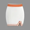 Contrast V-neck Knit Top And Mini Skirt Set>MICAS Sale