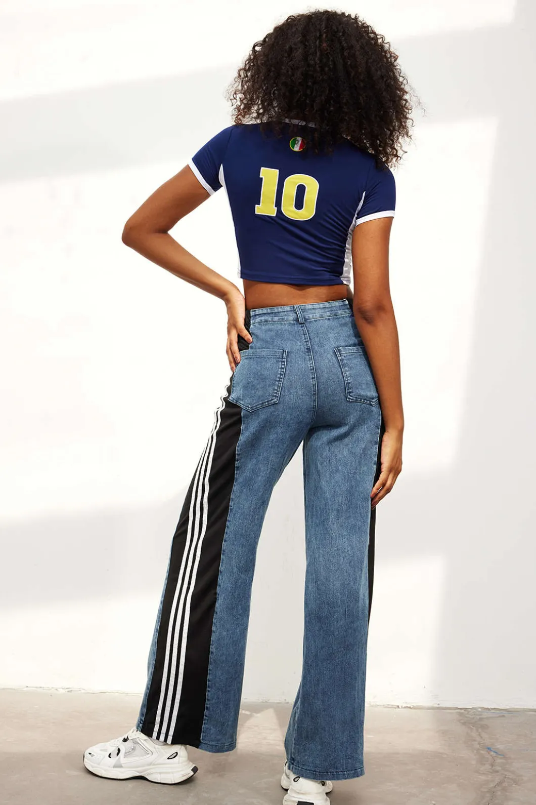 Contrast Wide Leg Jeans>MICAS Discount