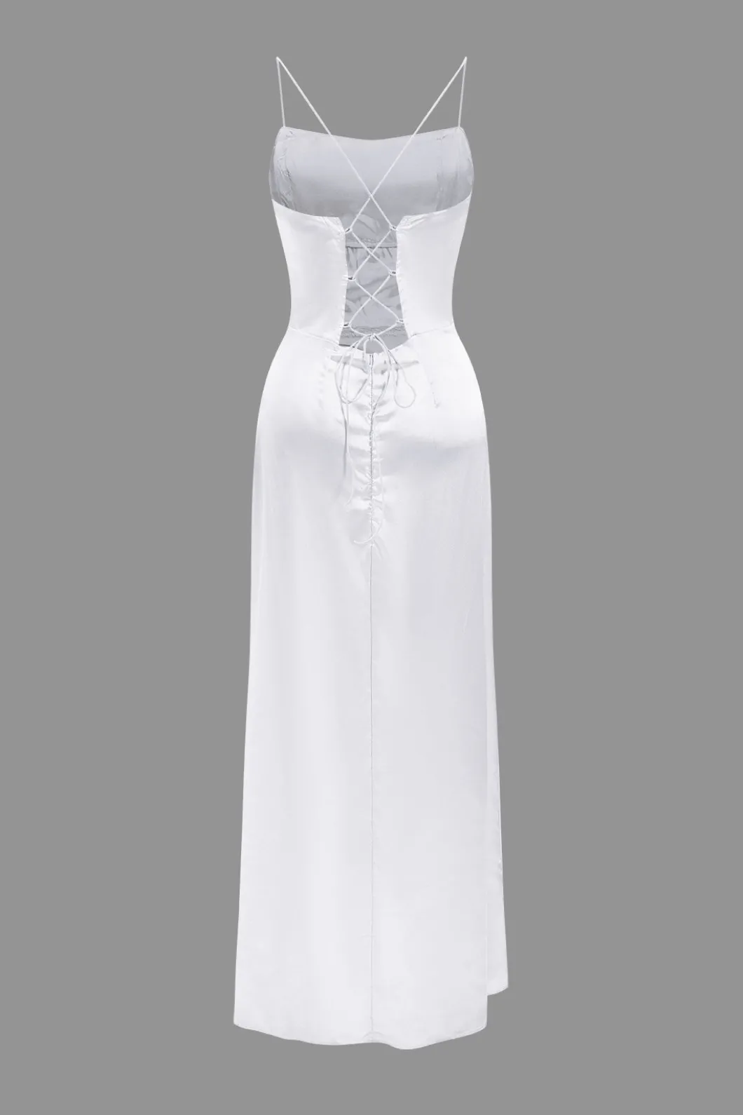 Corset Cowl Neck High Slit Maxi Dress>MICAS Clearance