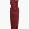Corset Slit Asymmetrical Maxi Dress>MICAS Best