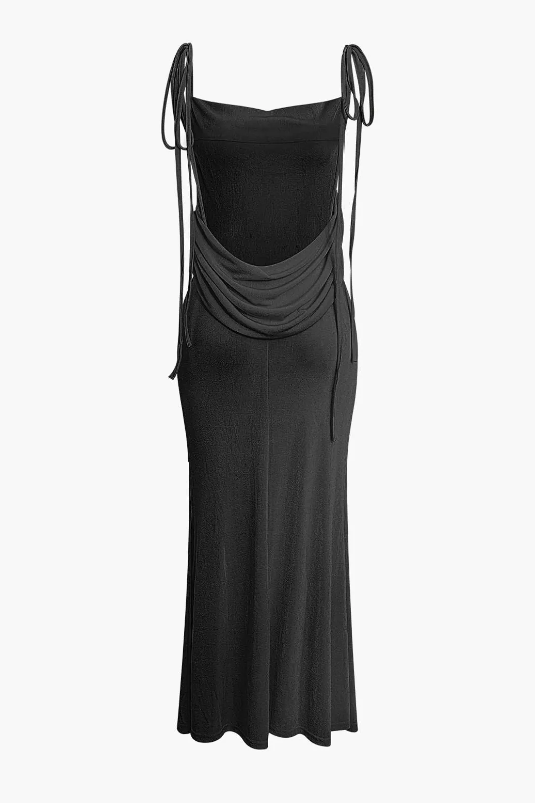 Cowl Neck Backless Tie Maxi Dress>MICAS Outlet