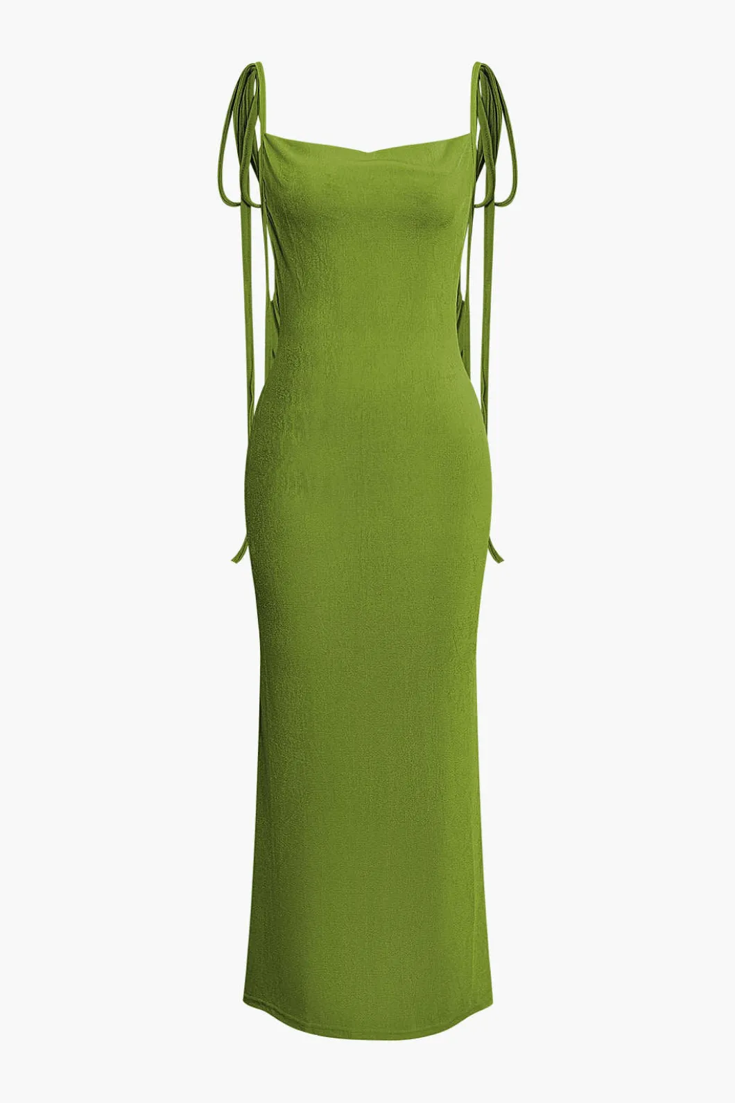 Cowl Neck Backless Tie Maxi Dress>MICAS Outlet