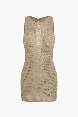 Crochet Sleeveless Cut Out Cover Up>MICAS Outlet