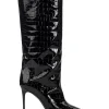 Crocodile Leather High Tube Pointed Toe Over The Knee Boots>MICAS Hot