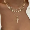 Cross Pendant Layered Necklace>MICAS Discount
