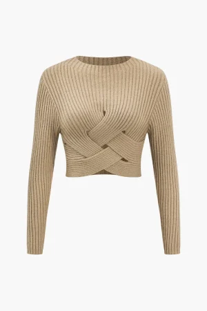 Crossed Sweater Long-Sleeve Top>MICAS Discount