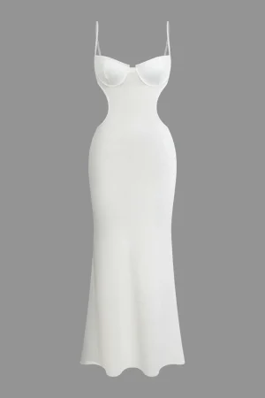 Cut Out Backless Bustier Slip Maxi Dress>MICAS Fashion