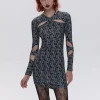Cut Out Bodycon Mini Dress>MICAS New