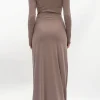 Cut Out Long Sleeve Maxi Dress>MICAS Fashion