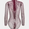 Cut Out Rhinestone Long Sleeve Bodysuit>MICAS Best