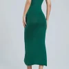 Deep V-Neck Sleeveless Midi Dress>MICAS Discount