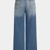 Denim Button High Waist Straight Leg Jeans>MICAS Hot