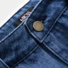 Denim Faux Fur Patchwork Button Skirt>MICAS Discount