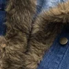Denim Faux Fur Patchwork Jacket>MICAS Online