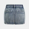 Denim High Waist Pocket Zipper Skirt>MICAS Hot