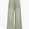 Denim High-Waisted Wide-Leg Jeans>MICAS Sale