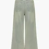 Denim High-Waisted Wide-Leg Jeans>MICAS Sale