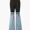Denim Hybrid Flare Leg Pants>MICAS Fashion