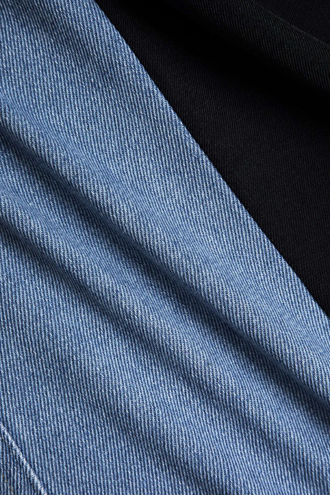 Denim Patchwork Notched Lapel Blazer>MICAS Fashion