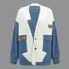 Denim Patchwork Pocket Sweater Cardigan>MICAS Discount