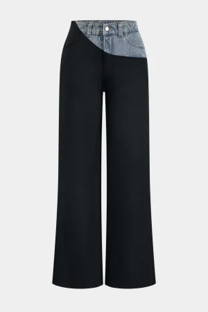 Denim Patchwork Pocket Trousers>MICAS Online