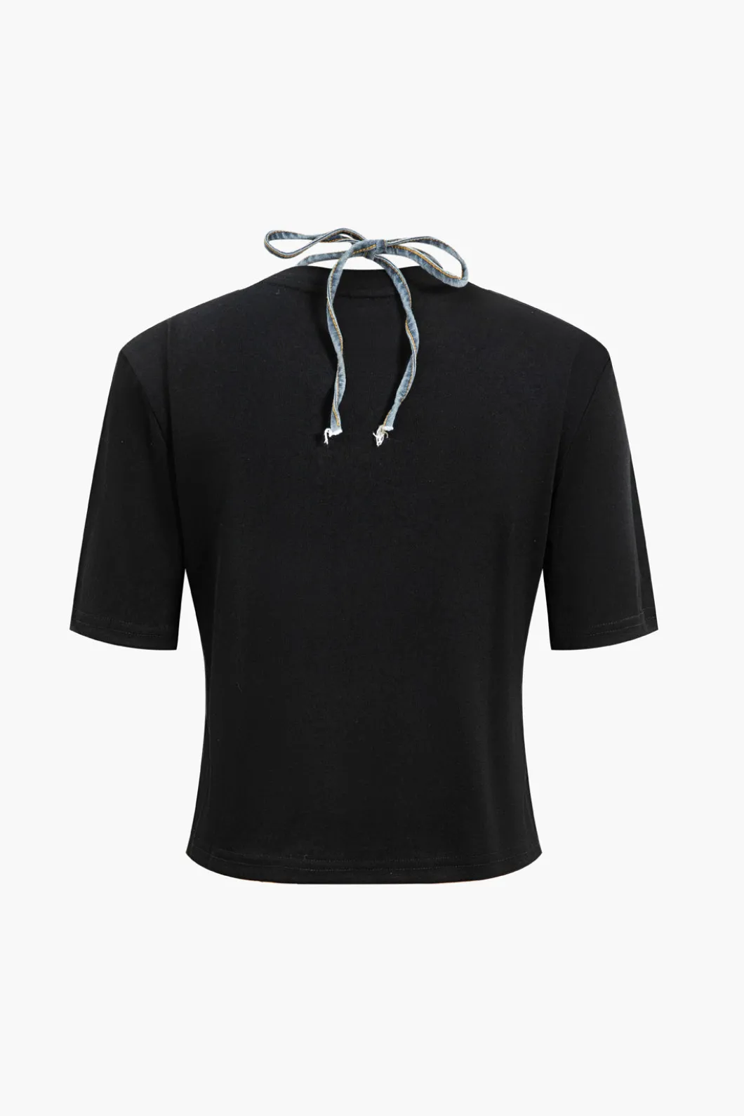 Denim Patchwork T-shirt And Skirt Set>MICAS Online