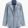 Denim Pocket Buttons Long Sleeve Outerwear>MICAS Clearance