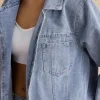 Denim Pocket Buttons Long Sleeve Outerwear>MICAS Clearance