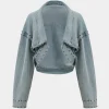 Denim Studded Long Sleeve Outerwear>MICAS Online