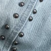 Denim Studded Long Sleeve Outerwear>MICAS Online