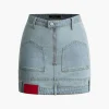 Denim Zip Up Mini Skirt>MICAS Sale