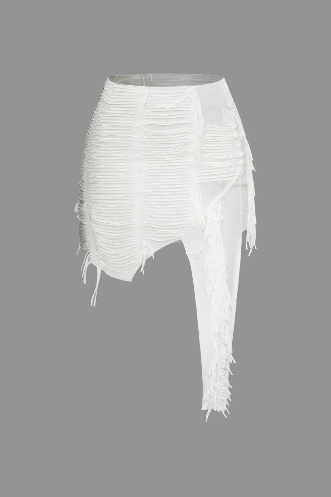 Distressed Halter Cami Top And Asymmetrical Mini Skirt Set>MICAS Best