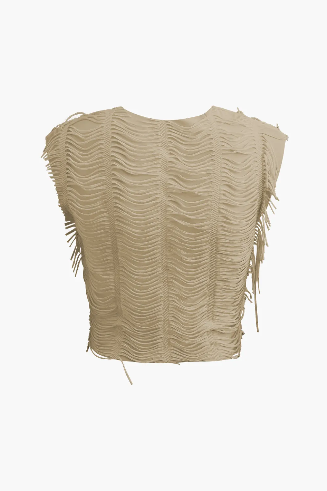 Distressed V-neck Cap Sleeve Crop Top And Slit Maxi Skirt Set>MICAS Hot