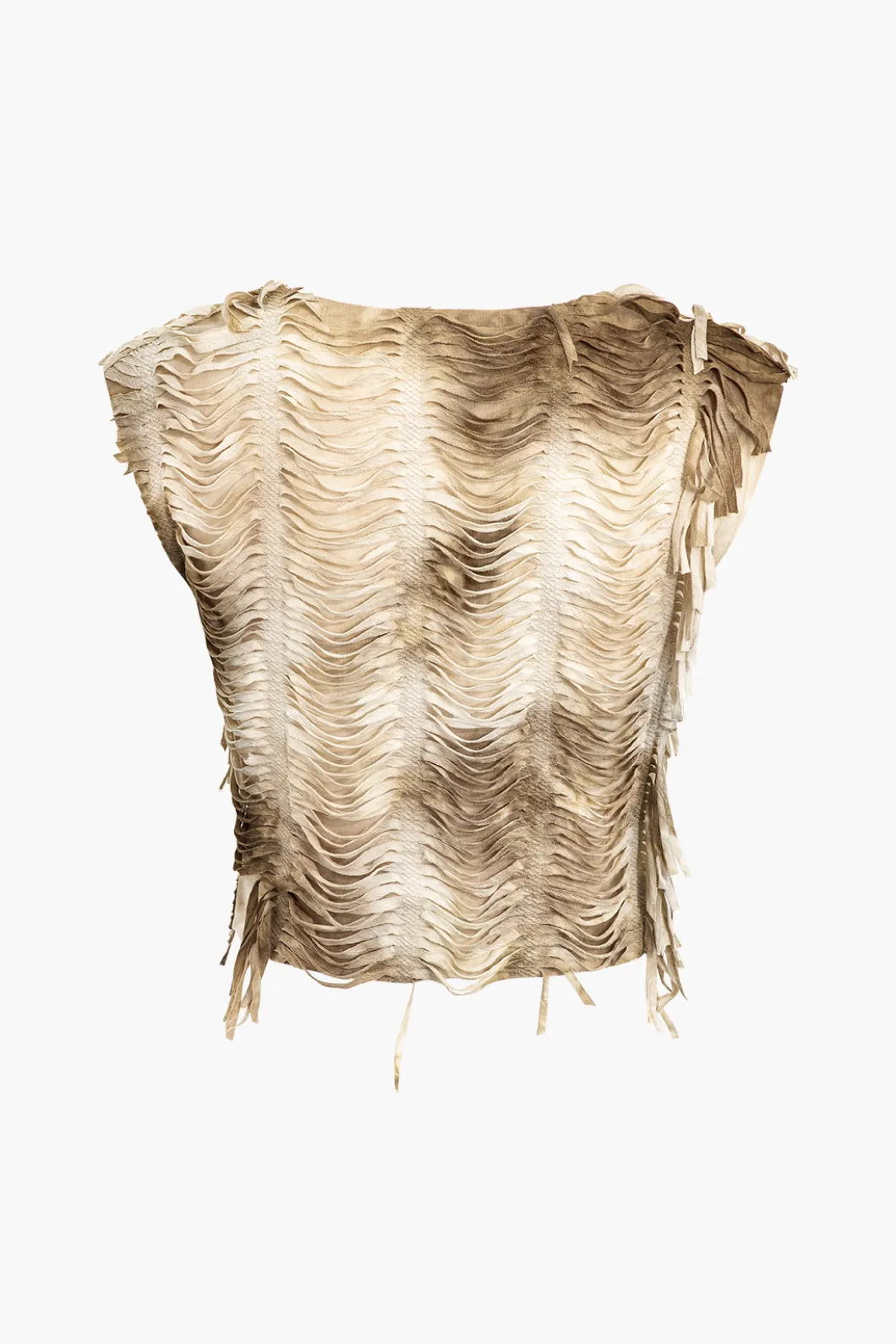 Distressed V-neck Cap Sleeve Crop Top And Slit Maxi Skirt Set>MICAS Hot