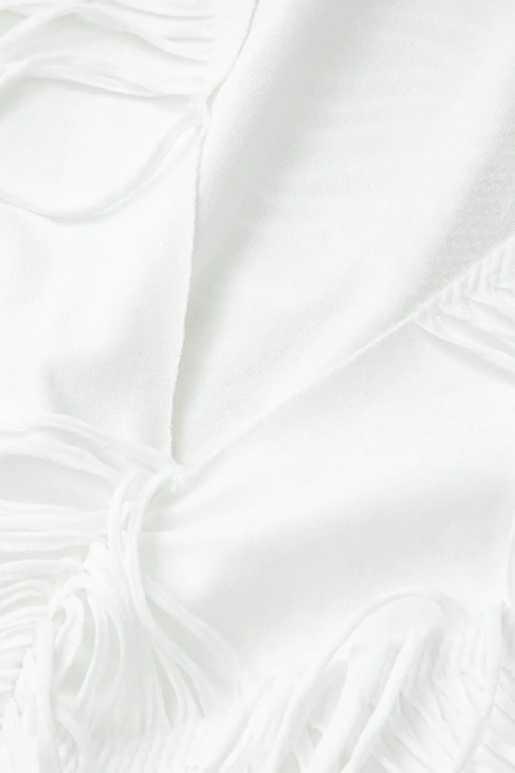 Distressed V-neck Cap Sleeve Crop Top And Slit Maxi Skirt Set>MICAS Hot