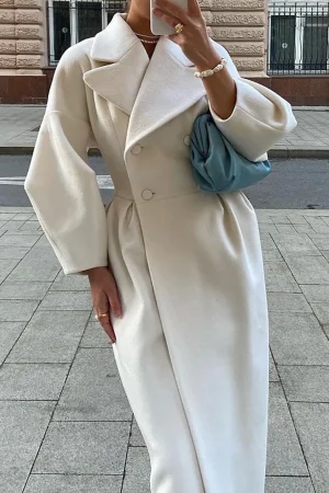 Double Breasted Long Trench Coat>MICAS Clearance