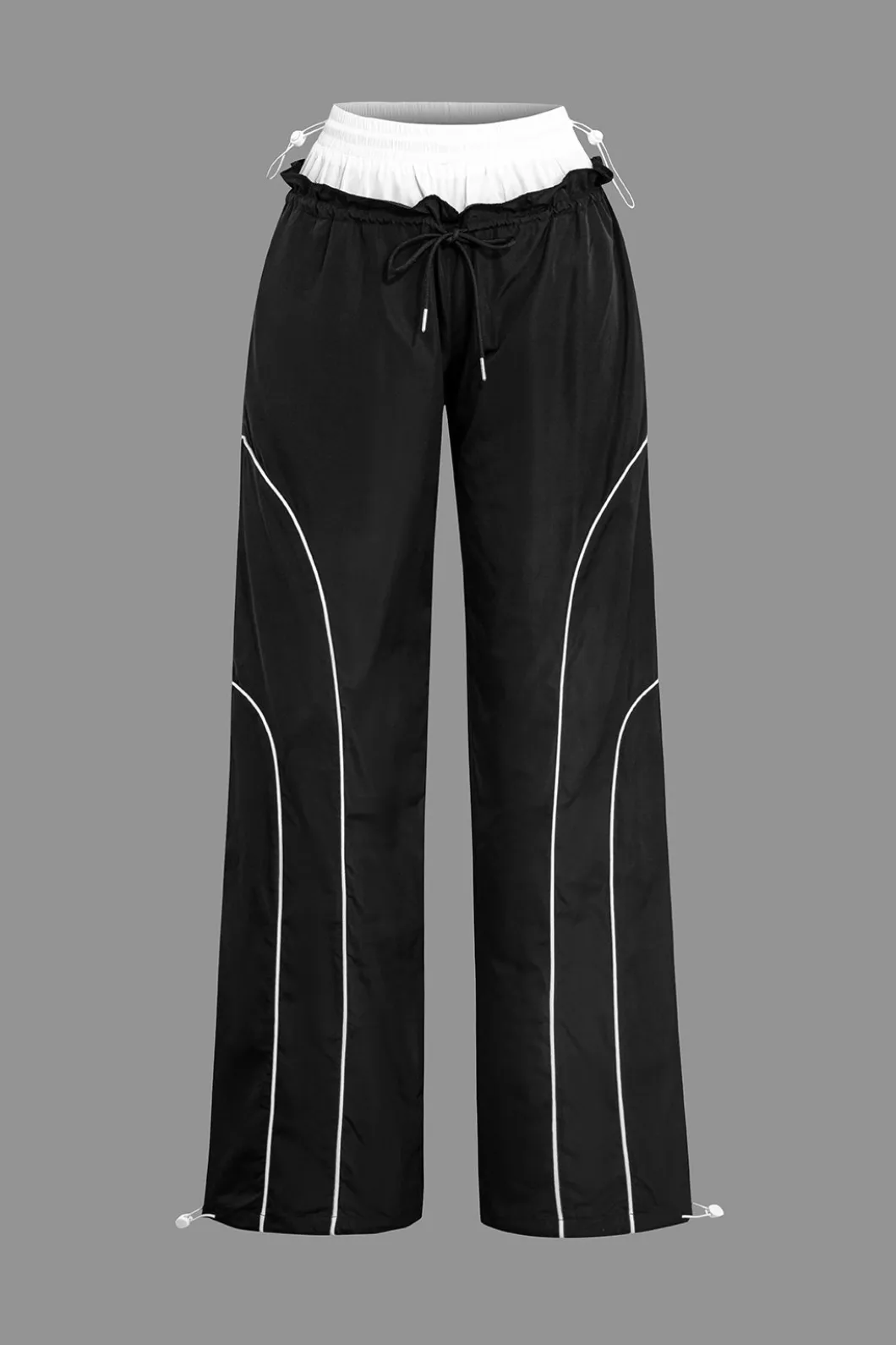 Double Waistband Color Block Trousers>MICAS Sale