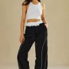 Double Waistband Color Block Trousers>MICAS Sale