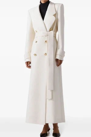 Double-Breasted Belted Coat>MICAS Hot