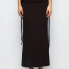 Drawstring Ruched Split Maxi Skirt>MICAS Clearance