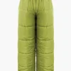 Drawstring Waist Puffer Pants>MICAS New