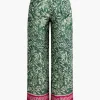 Ethnic Floral Print Wide Leg Pants>MICAS Clearance