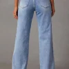 Faded Straight Leg Jeans>MICAS New