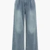 Faded Wide Leg Jeans>MICAS Outlet