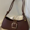 Faux Leather Belted Shoulder Bag>MICAS Clearance