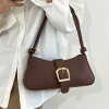 Faux Leather Belted Shoulder Bag>MICAS Clearance