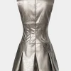 Faux Leather Fake Pocket V-Neck Sleeveless Mini Dress>MICAS Hot