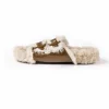 Faux Leather Faux Fur Slippers>MICAS Outlet